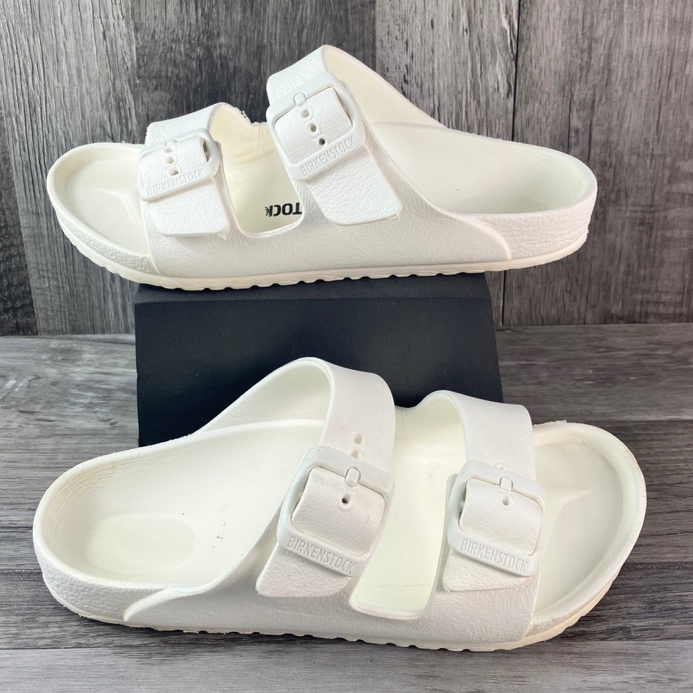Birkenstock Arizona EVA White Double Strap Slide Sandals Size 33 L2 210